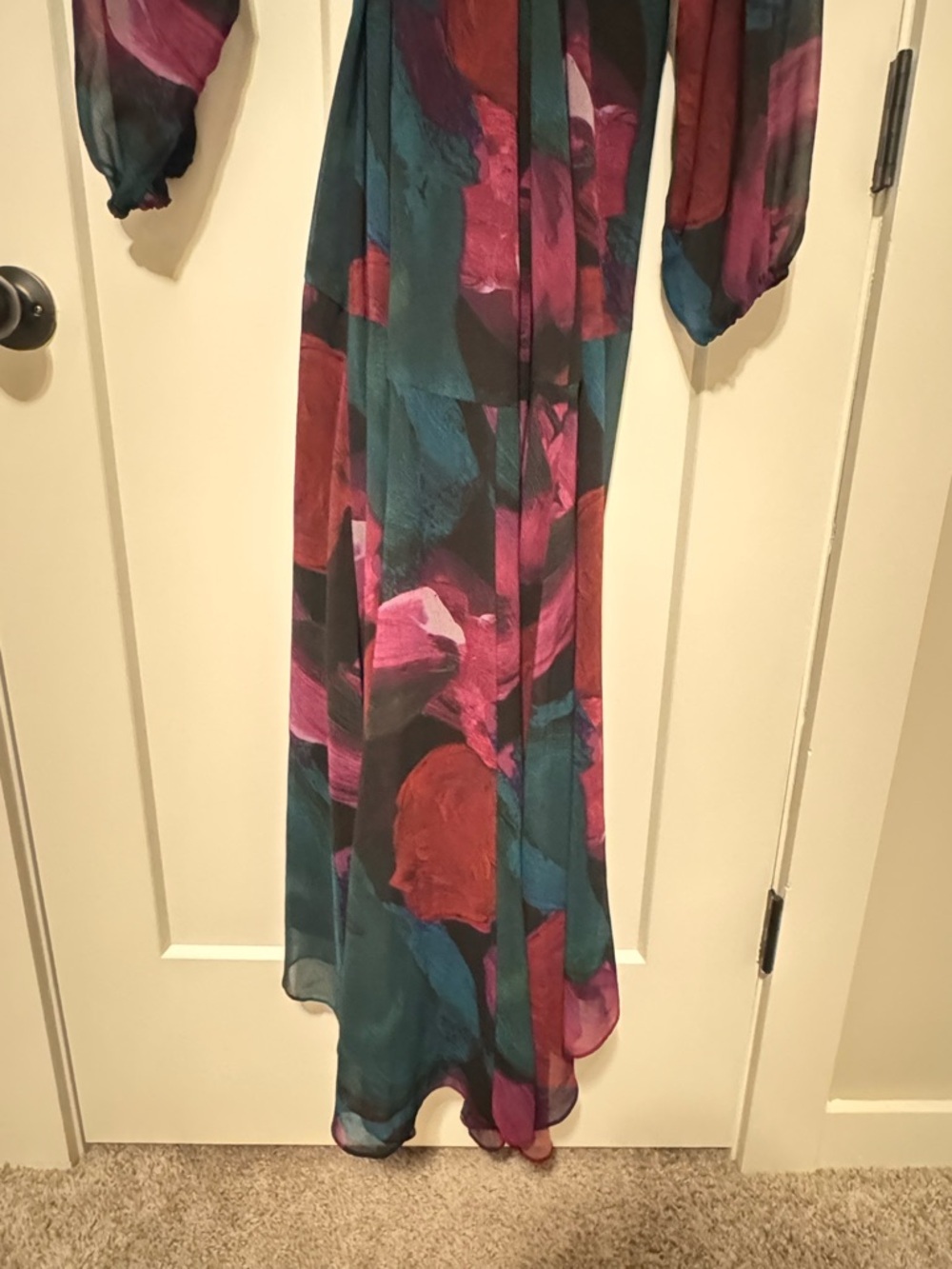 Hutch Bridge dress Teal & Magenta Floral Wrap - Picture 12 of 15